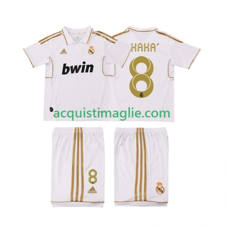 Divisa di Calcio Real Madrid KAKA 8 2011 2012 Retro Bambino Prima